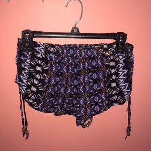 Tie Up Floral Shorts